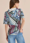 Cecil Abstract Leaf Hooded Top, Multi-Coloured