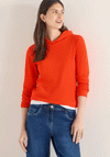 Cecil Ribbed Drawstring Trim Hoodie, Orange