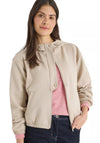 Cecil Modern Pique Jacket with Hood, Beige