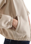 Cecil Modern Pique Jacket with Hood, Beige