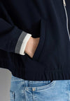 Cecil Jersey Zipped Sweatshirt, Navy