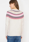 Cecil Patterned Cotton Knit Sweater, White