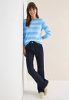 Cecil Striped Feather Yarn Jumper, Blue