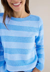 Cecil Striped Feather Yarn Jumper, Blue