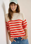 Cecil Summer Bouclé Striped Sweater, Orange
