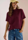 Cecil Turtle Neck Short Sleeve Jumper, Wine