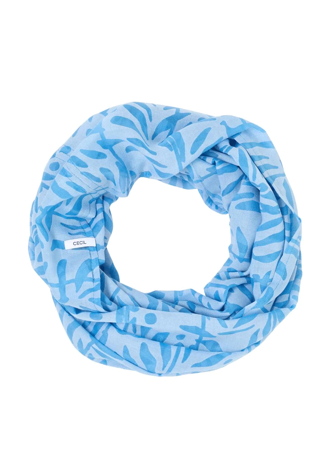 Cecil Burnout Loop Scarf, Blue - McElhinneys