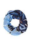 Cecil Print Loop Scarf, Blue