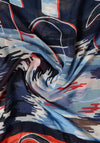 Cecil Loop Graphic Print Scarf, Blue