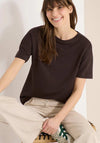 Cecil Shoulder Detail T-Shirt, Brown