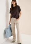 Cecil Shoulder Detail T-Shirt, Brown