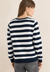 Cecil Striped Crew Neck Sweatshirt, Navy