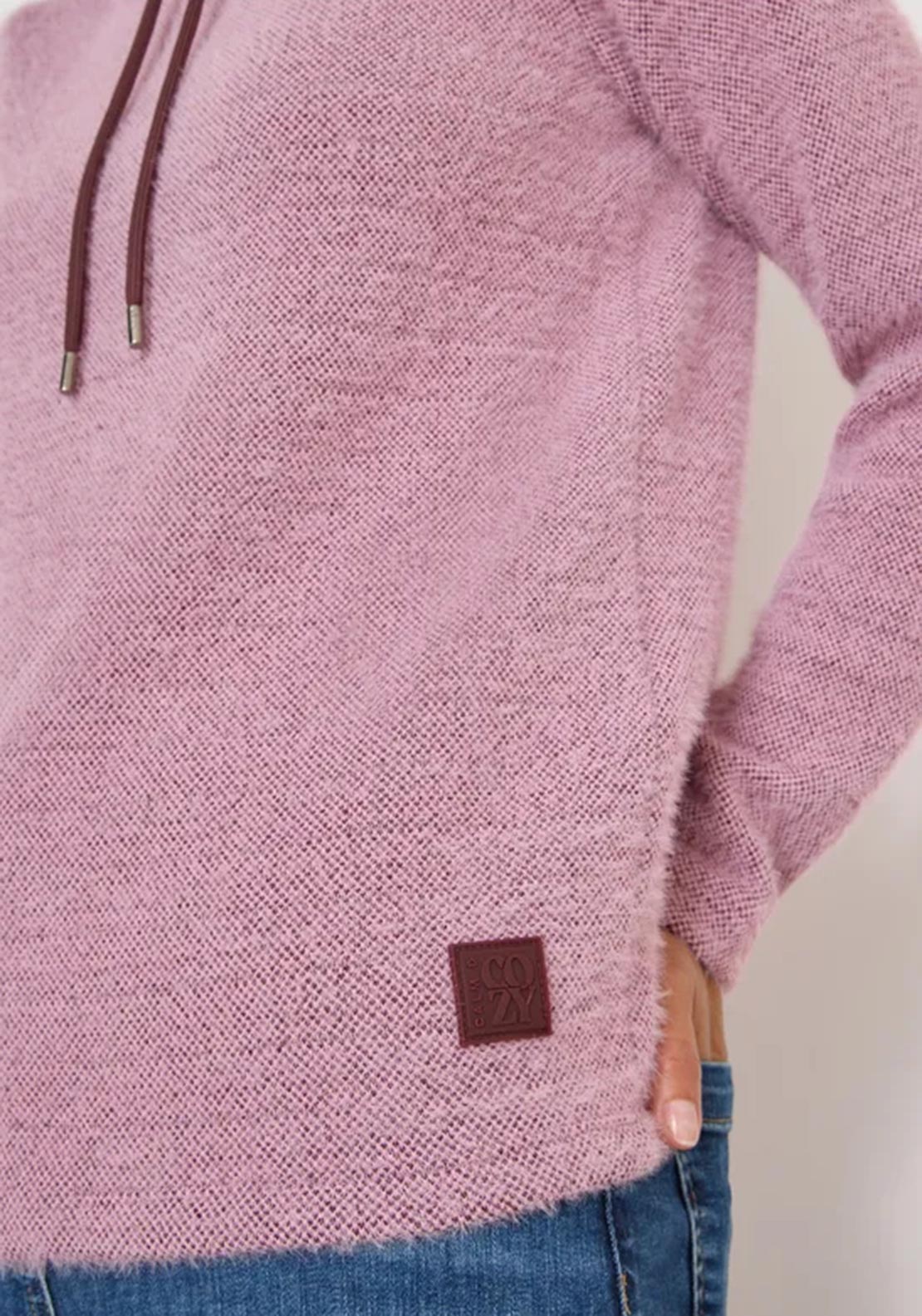 Cecil Funnel Neck Drawstring Jumper, Pink