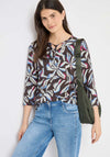 Cecil Tie Detail Floral Print Blouse, Brown