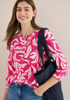 Cecil Tie Detail Floral Print Blouse, Pink
