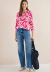 Cecil Tie Detail Floral Print Blouse, Pink