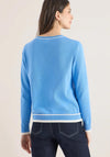 Cecil Contrast Striped Knit Jumper, Blue