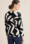 Cecil Ottoman Abstract Pattern Top, Black