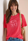 Cecil Knit Graphic Print T-Shirt, Red