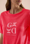 Cecil Knit Graphic Print T-Shirt, Red
