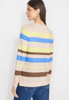 Cecil Multistripe Long Sleeve Top, Taupe