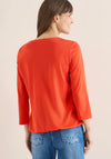 Cecil V-Neck with Buttons Tunic Top, Orange