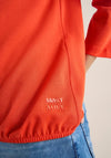Cecil V-Neck with Buttons Tunic Top, Orange