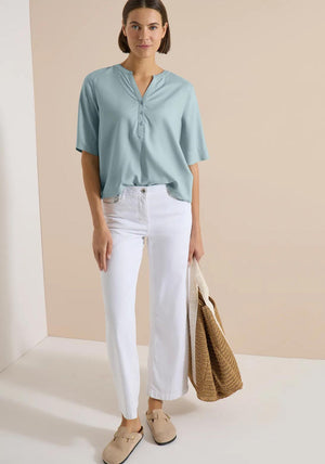 Cecil V Neck Blouse, Light Blue