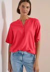 Cecil V Neck Blouse, Red
