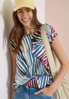 Cecil Abstract Leaf Print, Top, Multi-Coloured