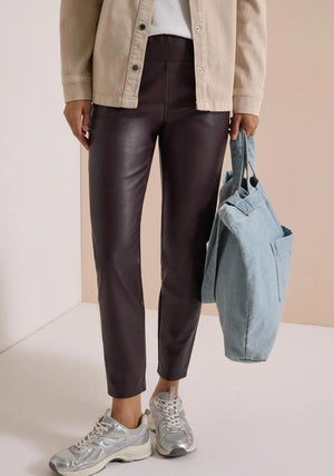 Cecil Faux Leather Leggings, Wine