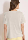 Cecil Knit Graphic Print T-Shirt, Beige
