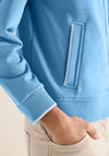 Cecil Full Zip with Drawstrings Jacket, Blue