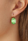 Dyrberg/Kern Chantal French Hook Earrings, Light Green & Gold