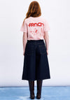 FRNCH Culotte Wide Leg Jeans, Dark Blue