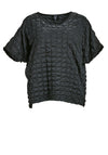 My Soul Check Round Neck Top, Black
