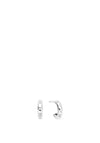 ChloBo Cutout North Star Huggie Hoop Earrings, Silver