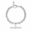 ChloBo Anchor Chain T-Bar Bracelet, Silver