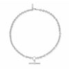 ChloBo Anchor Chain T-Bar Necklace, Silver