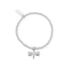 ChloBo Children's Cute Charm Dragonfly Bracelet, Silver