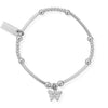 ChloBo Children’s Cute Mini Butterfly Bracelet, Silver