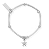 ChloBo Children's Mini Noodle Ball Star Bracelet, Silver