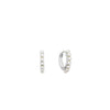 ChloBo Classic Pearl Huggie Hoop Earrings, Silver