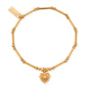 ChloBo Dainty Moon Cut Sparkle Glowing Beauty Bracelet, Gold