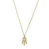 ChloBo Delicate Cube Chain Dream Catcher Necklace, Gold