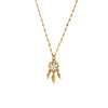 ChloBo Delicate Cube Chain Dream Catcher Necklace, Gold