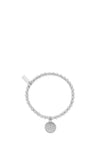 ChloBo Didi Sparkle Moon Flower Bracelet, Silver