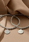 ChloBo Didi Sparkle Moon Flower Bracelet, Silver