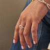 ChloBo Entwined Double Ring, Silver & Gold Medium