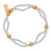 ChloBo Entwined Heart Bracelet, Silver & Gold